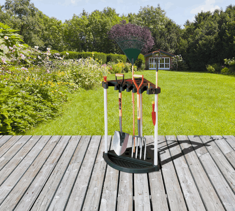JUODAS LAIKIKLIS CORNER TOOL RACK