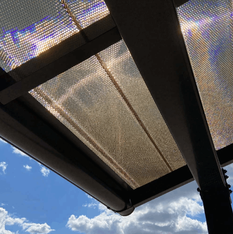 MK PC DIAMOND TILE EFFECT - ČERPĖS IMITACIJOS DEIMANTINĖ MONOLITINIO POLIKARBONATO DANGA