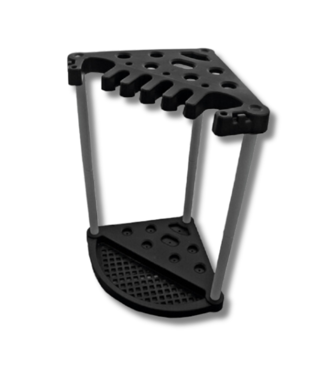 JUODAS LAIKIKLIS CORNER TOOL RACK