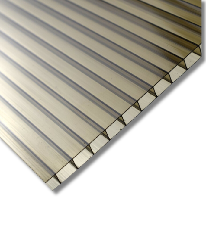 KANALINIS POLIKARBONATAS 16 MM BRONZA (PAGAMINTAS ES)